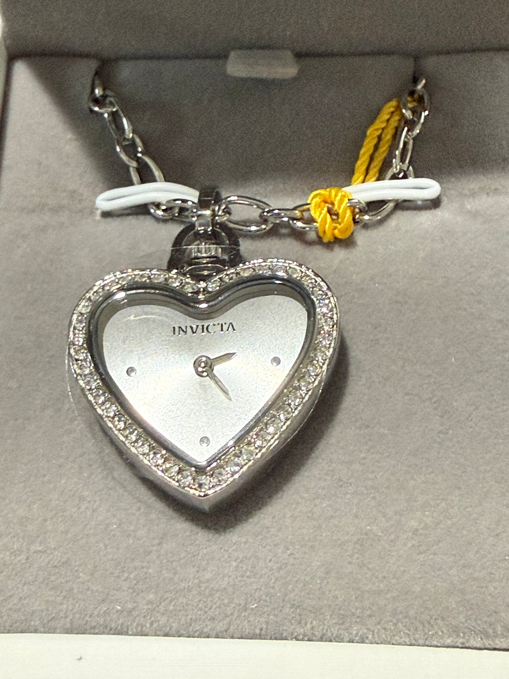 💖 Invicta Angel Heart Watch Necklace