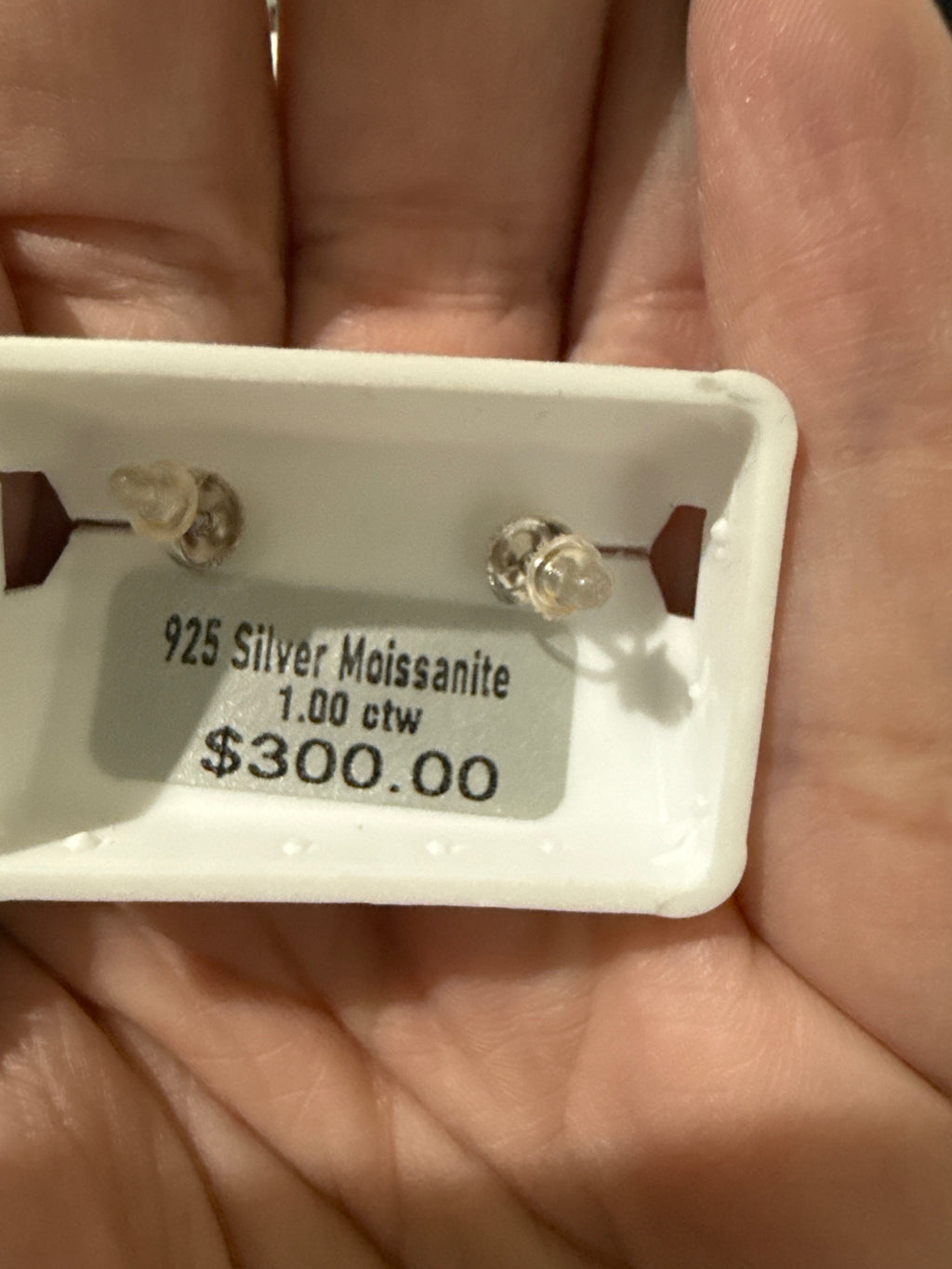 ✨ Moissanite Cluster Stud Earrings | 925 Sterling Silver | Sparkle Studs ✨