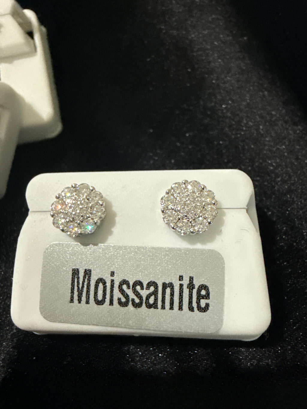 ✨ Moissanite Cluster Stud Earrings | 925 Sterling Silver | Sparkle Studs ✨