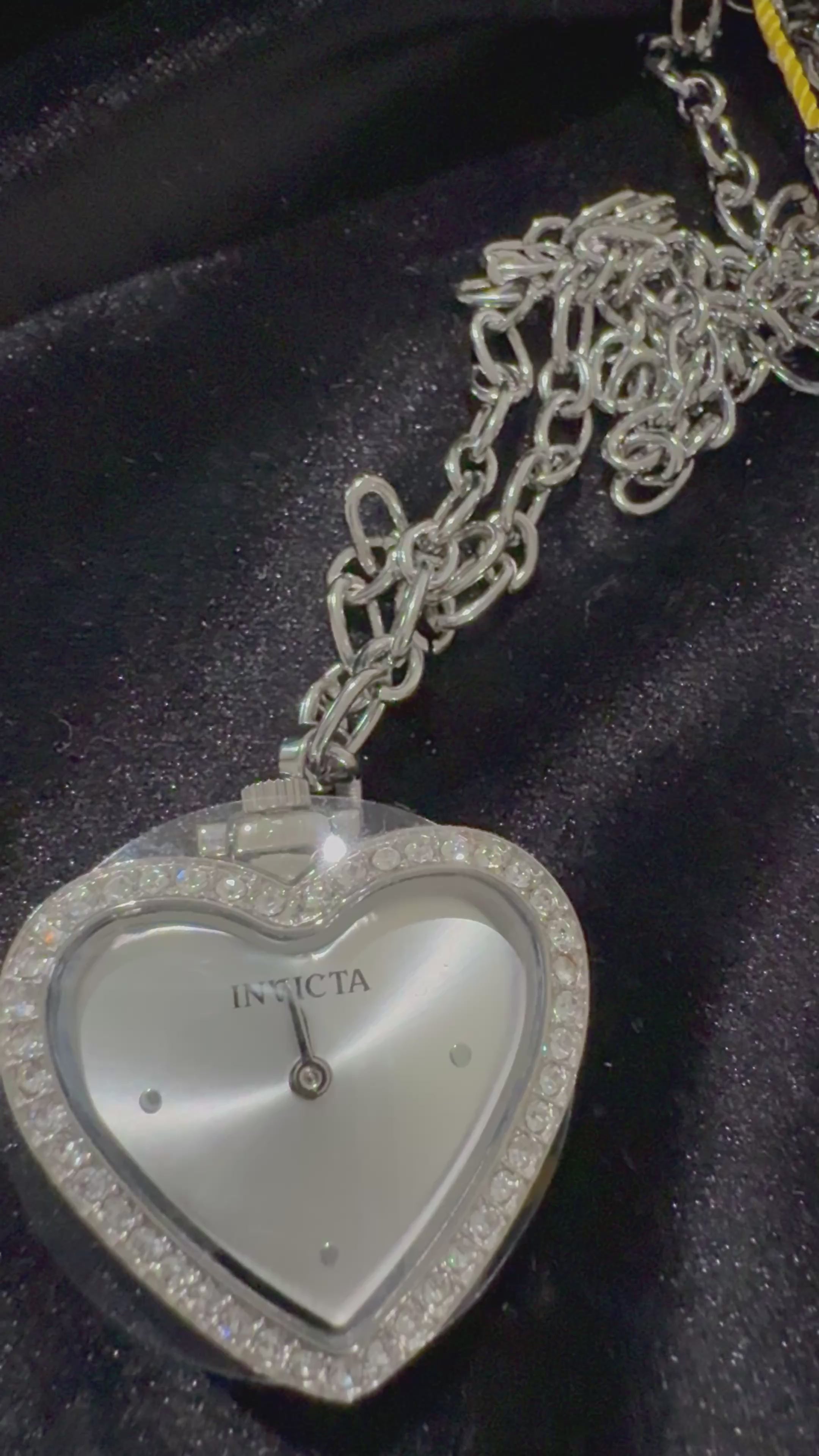 💖 Invicta Angel Heart Watch Necklace